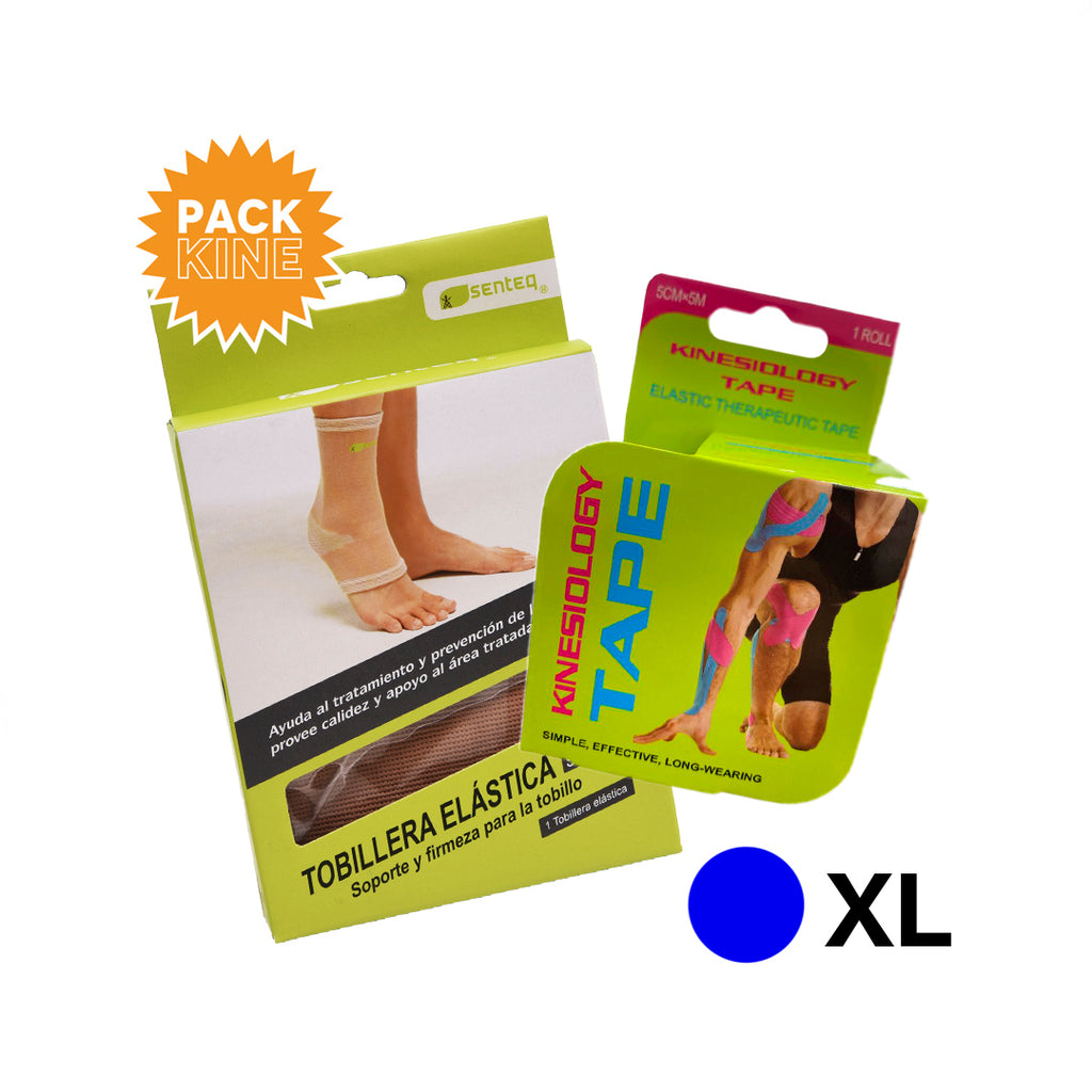 PACK KINE AZÚL + TOBILLERA ELÁSTICA XL
