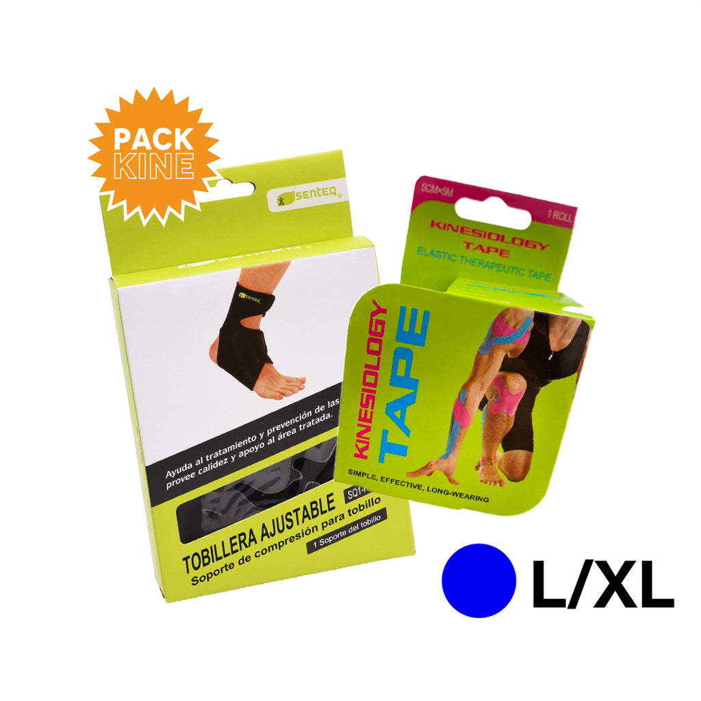 PACK KINE AZÚL + TOBILLERA AJUSTABLE L/XL