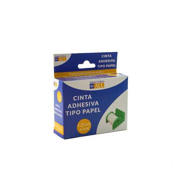 CINTA ADHESIVA TIPO PAPEL C/DISP 1.25 CM X 5 MT X 1 UNID