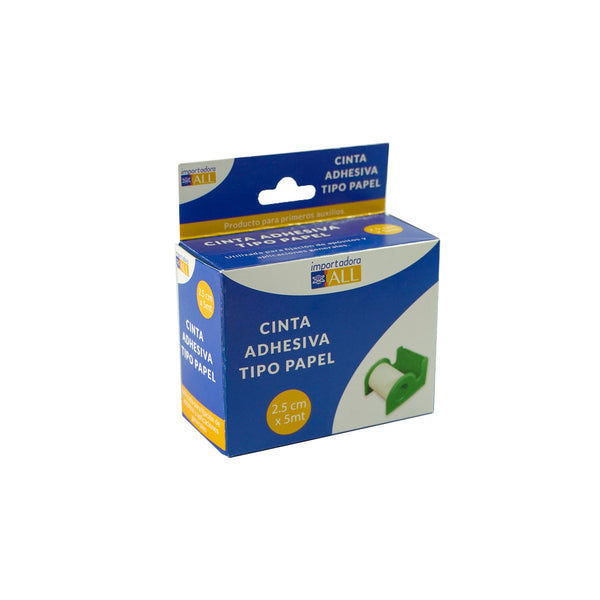 CINTA ADHESIVA TIPO PAPEL C/DISP 2.5 CM X 5 MT X 1 UNID