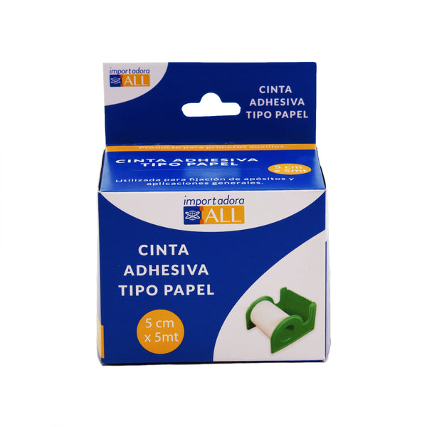 CINTA ADHESIVA TIPO PAPEL C/DISP 5 CM X 5 MT X 1 UNID